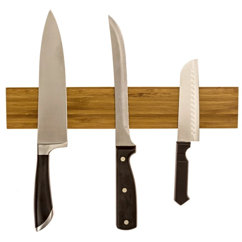 Title 1, Bamboo Magnetic Wall Hanging Long Strip Knife H...