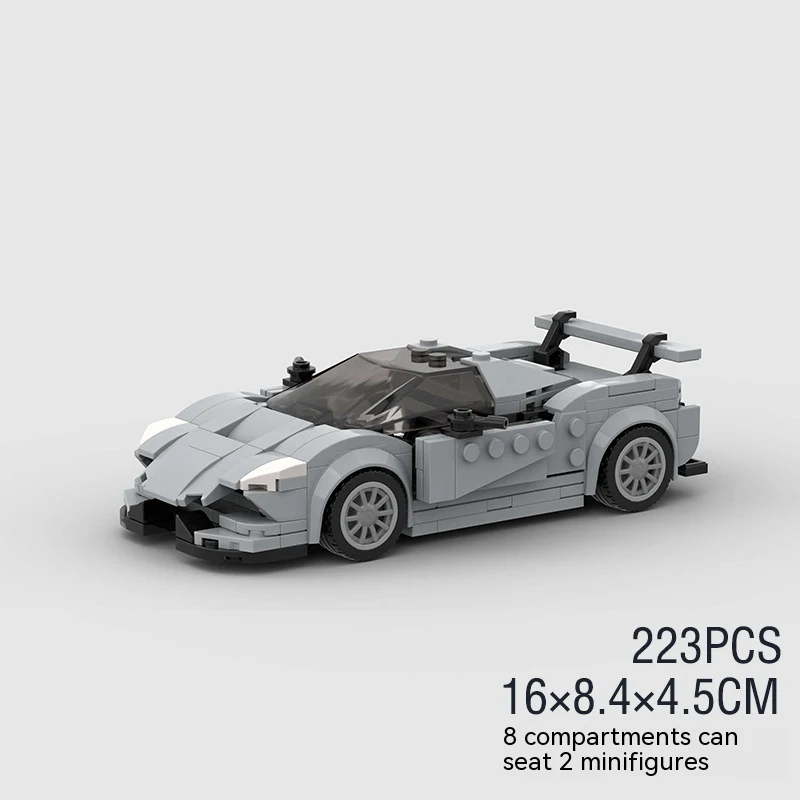 Modelo de Carro Esportivo de Corrida Moc Enigma de Partículas Pequenas Monte seu próprio carro de corrida, divirta-se construindo e colecionando. — foto 12