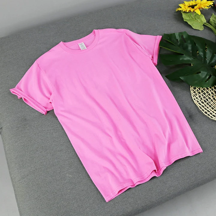 American Retro Unisex T-shirt met korte mouwen van katoen, effen kleur, losse pasvorm, ideaal als ondershirt of casual kleding. — foto 5