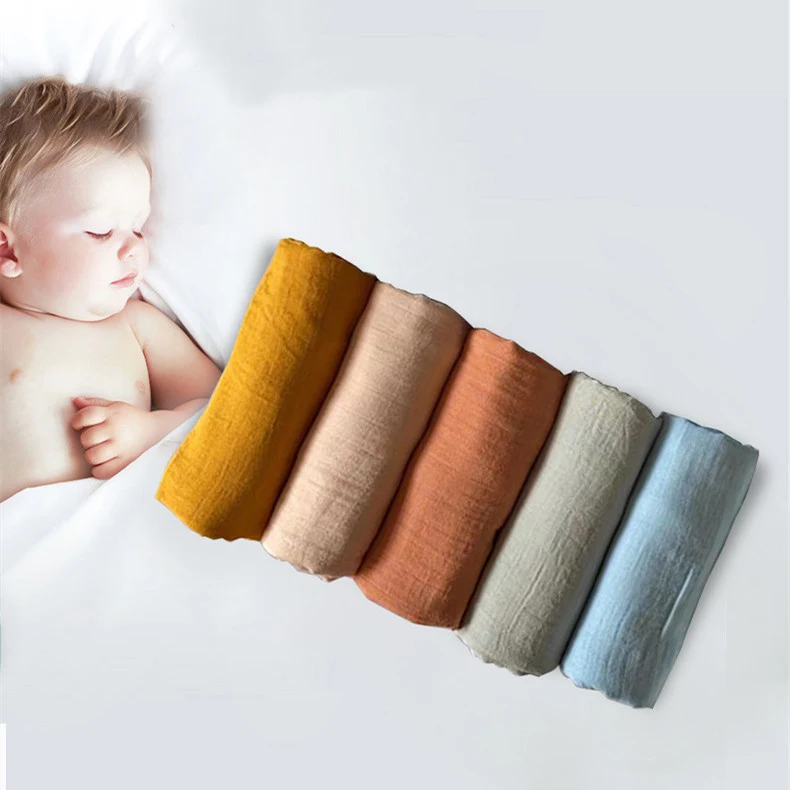 Title 6, Pure Color Bamboo Cotton Wrap Towels For Newbor...