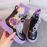 Black purple sequins and socks
