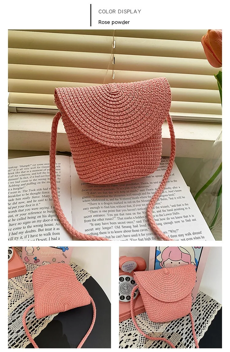 Bolsa de Palha Estilo Francês, Ombro e Transversal. Leve e Charmosa. Perfeita para o Verão. Ideal para um Passeio Casual com Toque de Sofisticação. — foto 10