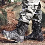 Botas de trabalho masculinas militares resistentes ao desgaste, impermeáveis e duras. Perfeitas para ambientes de trabalho difíceis. — foto 5