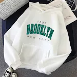 Moletom feminino com estampa 1898 Brooklyn New York, confortável e estiloso. Perfeito para uso diário e casual. Design retrô e urbano. — foto 22