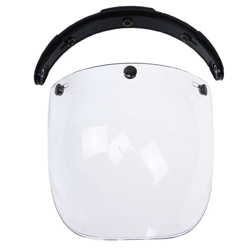 New Bubble Mirror Motorcycle Helmet Lens Retro Lens with Frame Three Button Design Clear Vision Classic Style & Enhanced — photo 12
