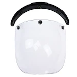 New Bubble Mirror Motorcycle Helmet Lens Retro Lens with Frame Three Button Design Clear Vision Classic Style & Enhanced — photo 12