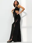 Conjunto feminino casual de algodão e linho com decote em V. Conforto e estilo para o dia a dia. Perfeito para um visual relaxado e fresco. — foto 4