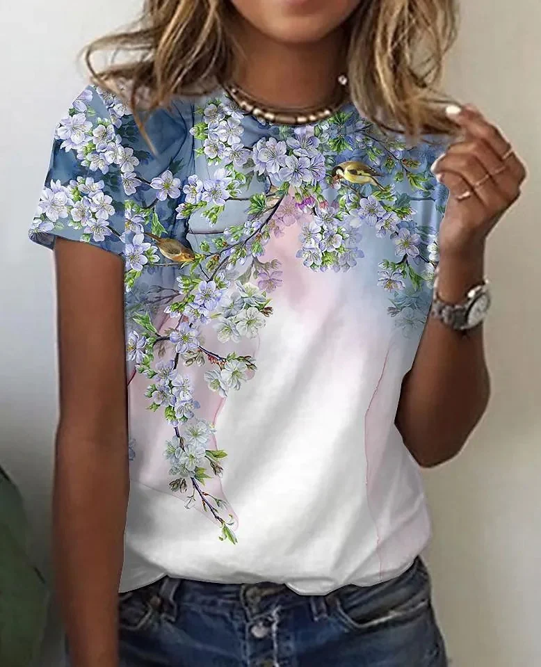 Camiseta casual estampada para mulheres — foto 17