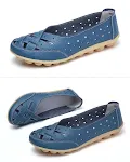 Women's Middle-aged and Elderly Hollow Hole Flat Gommino Shoes, Round Toe, Soft Bottom, Comfortable Walking, Everyday We — photo 19
