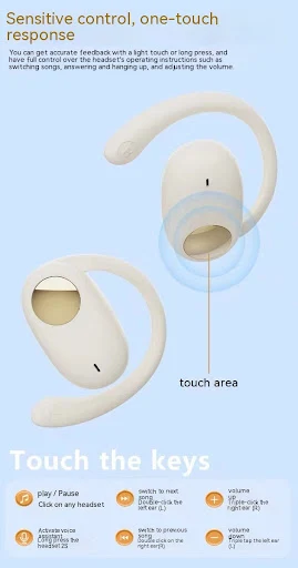 Title 11, Wireless Ear Hook Bone Conduction Open Sports O...