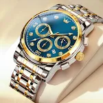 Relógio de quartzo multifuncional masculino de metal, sucesso de vendas. Design moderno e elegante, resistente e perfeito para o dia a dia. — foto 1