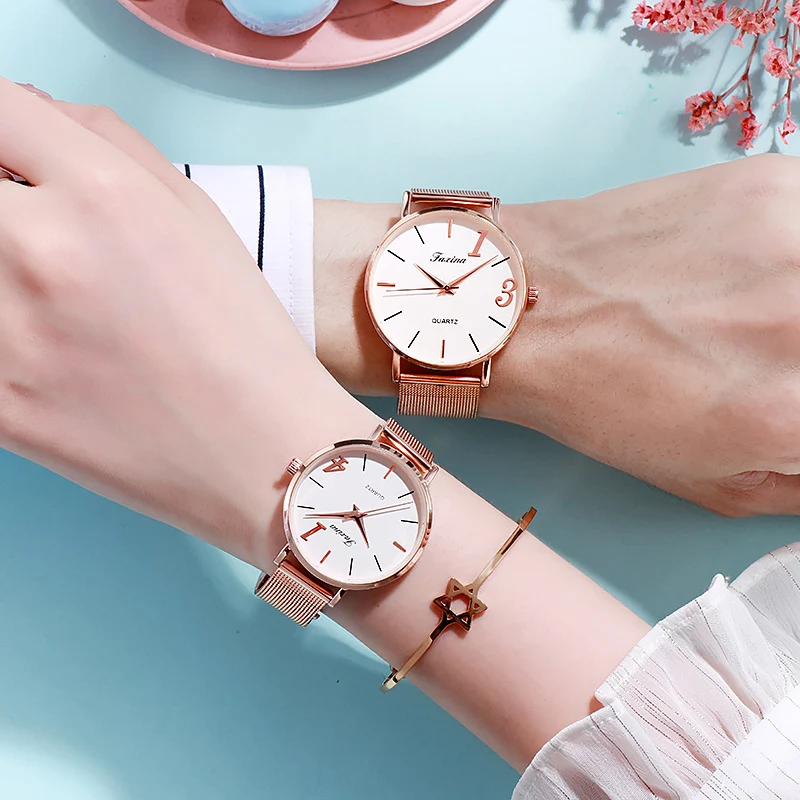 Relógio de quartzo à prova d'água Mesh Strap Ladies Watch — foto 1