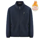 Men's Thick Warm Fleece Jacket Fashion Unhooded Jacket Perfect for Cold Weather Comfortable and Stylish Winter Coat. — photo 7