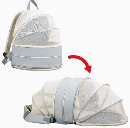 Mochila portátil para pets de ombros duplos e respirável para gatos. Leve seu felino com conforto e segurança em passeios e viagens. — foto 4