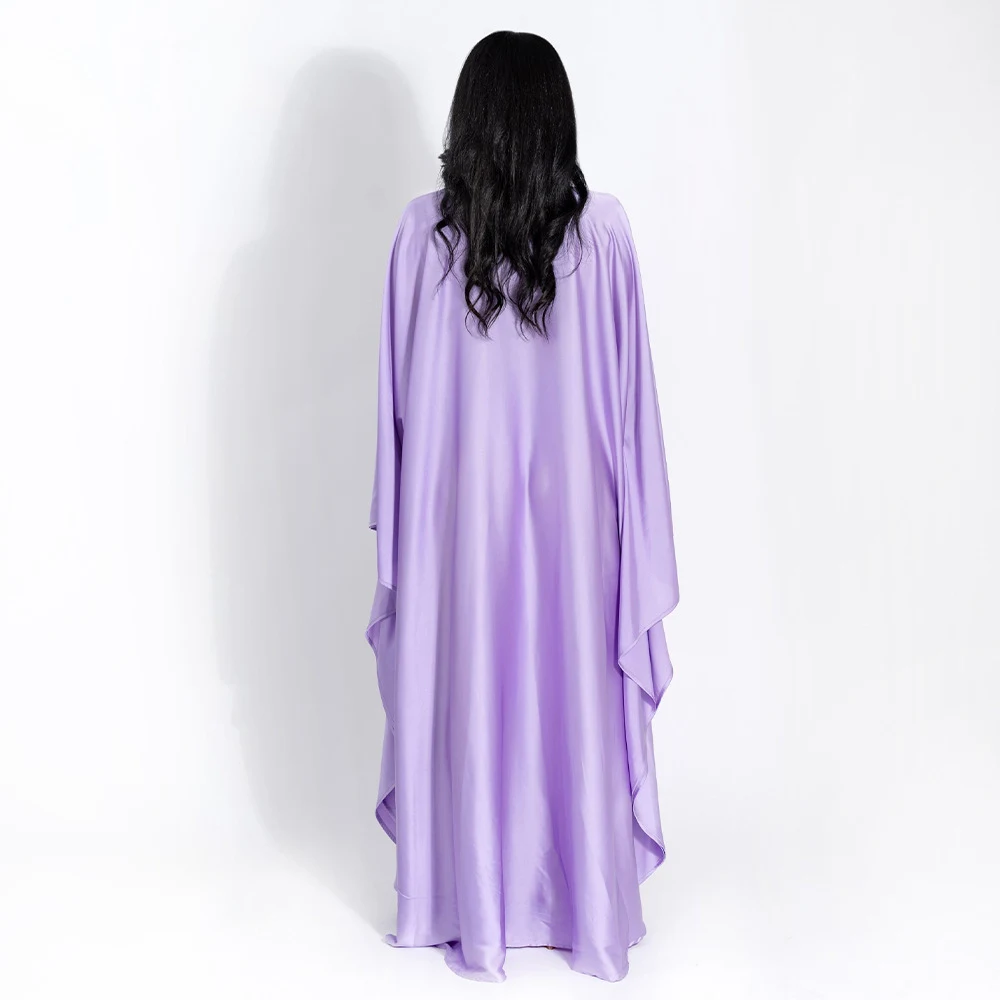 Title 20, New Round Neck Satin Batwing Sleeve Loose Dress...