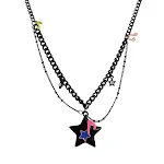 Colar XINGX com costura de corrente preta, um acessório elegante e moderno. Ideal para adicionar um toque sofisticado a qualquer visual. — foto 2