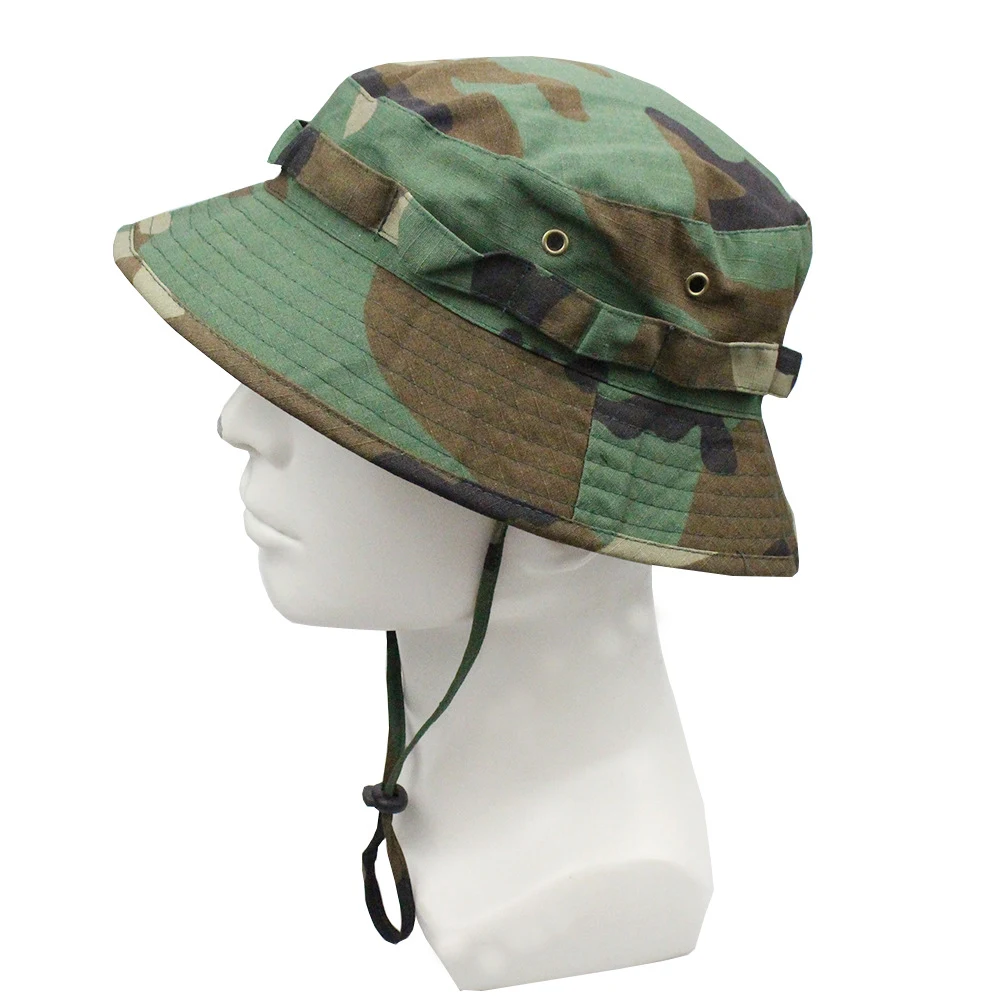 Camouflage doek ronde hoed voor tactisch bergbeklimmen Biedt camouflage en bescherming tegen de elementen voor outdoor avonturen. — foto 13