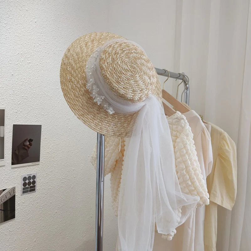 Title 4, Bruids decoratieve hoed Pearl Lace Mesh