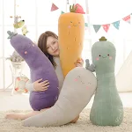 Almofada Longa Criativa de Vegetais Confortável e Decorativa para Casa Suporte Lumbar Relaxante e Divertido Perfeita para Decoração e Conforto — foto 2
