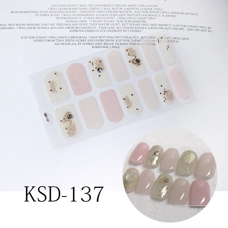Gradient Nail Sticker 3D Fluorescent Color Nail Polish Film. Achieve stunning manicures effortlessly with vibrant, long- — photo 12