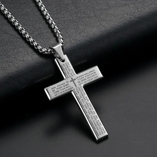 Title 5, Collana in acciaio inossidabile, anallergica, r...