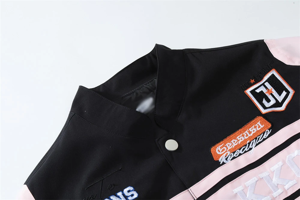 Men's Color Contrast Patchwork Motorcycle Racing Suit Jacket. Provides protection, style and performance for motorcycle — photo 22