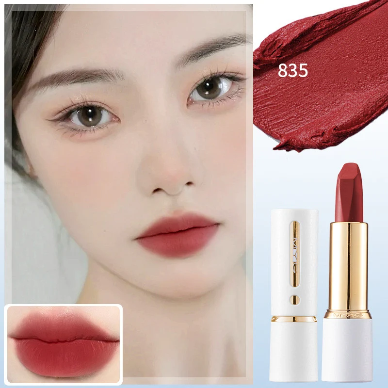 Matte, Waterproof & Sweat Resistant Color Display Small White Tube Lipstick. Achieve long-lasting, perfect lip color wit — photo 4