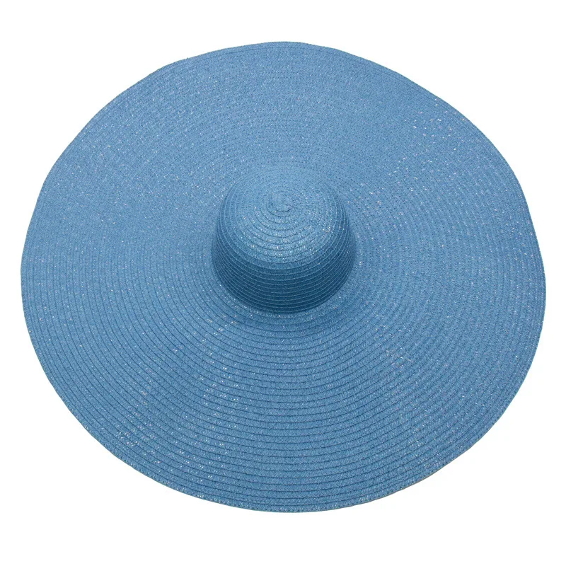 Title 8, European and American Big Brim Flat Top Straw H...