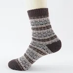 Winter Warme Dicke Gestreifte Wollsocken Freizeitsocken Businesssocken Genieße den Winter mit warmen und stilvollen Socken. Perfekt für jeden Anlass. — foto 36