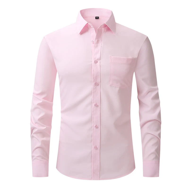 Camisa masculina de manga longa para negócios casual, conforto e estilo. Perfeita para um visual profissional e moderno, ideal para diversas ocasiões e eventos. — foto 17