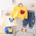 Children's Baby Cartoon Sweater Long Sleeve Pants Two-piece Set, comfortable and adorable outfit for babies and toddlers — photo 23