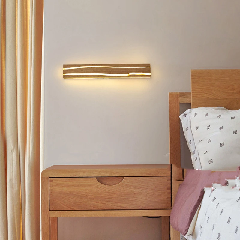 Solid wood bedroom LED wall light provides elegant lighting. Modern design, easy installation, and energy efficient. Enh — photo 4