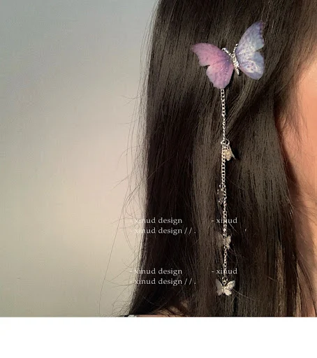 Title 11, Ornamento de cabelo de cabelo borboleta de orel...