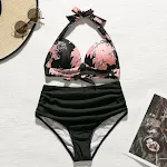 Retro flower black