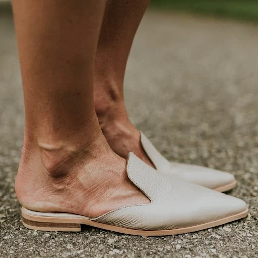 Title 4, Large Size Pointed Flat-Heeled Half Slippers fo...