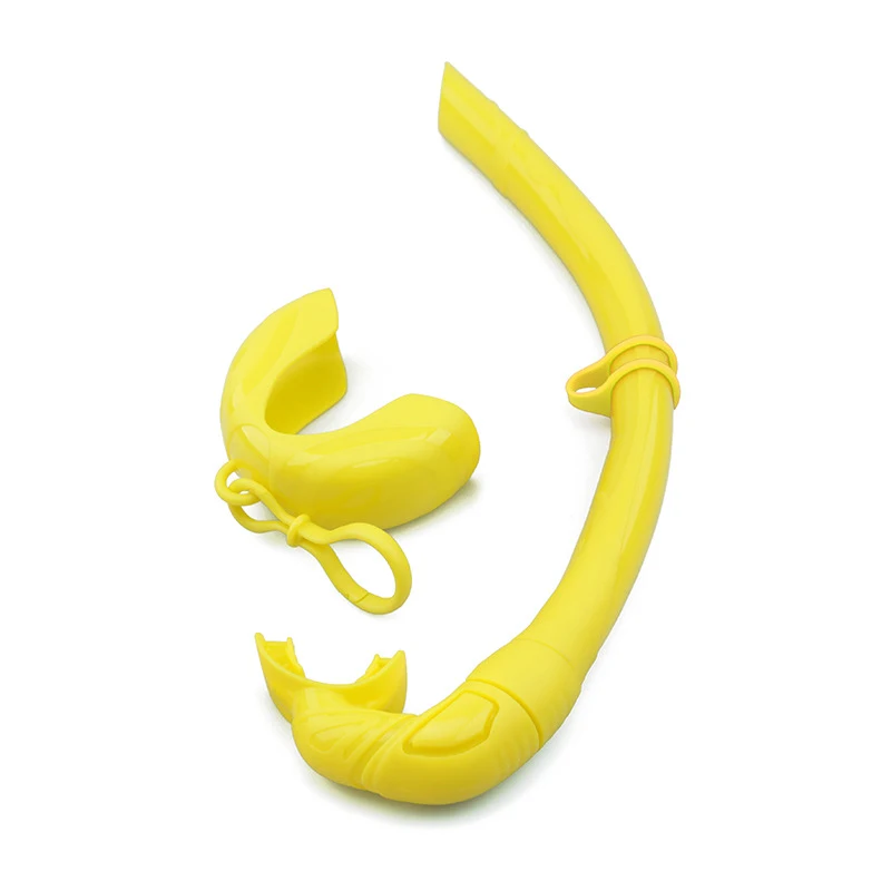 Portable foldable silicone snorkel tube for diving. Easy to use diving breathing pipe for snorkeling and swimming. Snork — photo 4