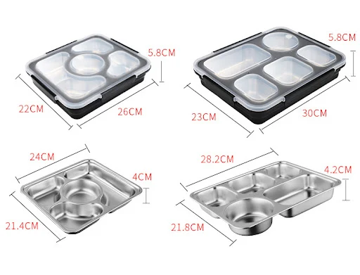 Title 1, 304 Stainless Steel Airtight Lunch Box Portable...