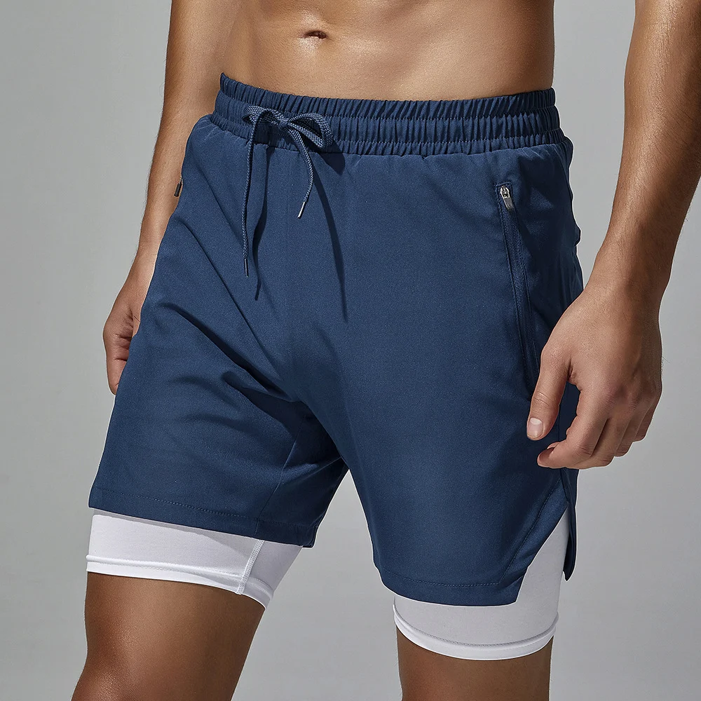 Four-sided stretch running shorts, quick-drying, double layer, designed for ultimate comfort and performance for runners — photo 5