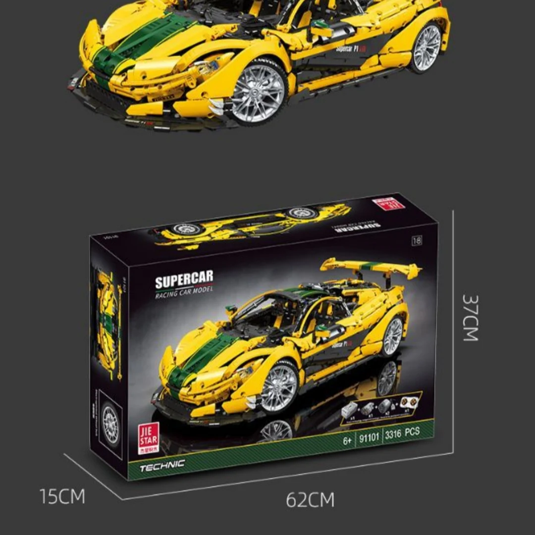 Auto sportiva con blocchi da costruzione per bambini. Giocattolo assemblabile, stimola creatività, motricità e divertimento assicurato. — foto 4