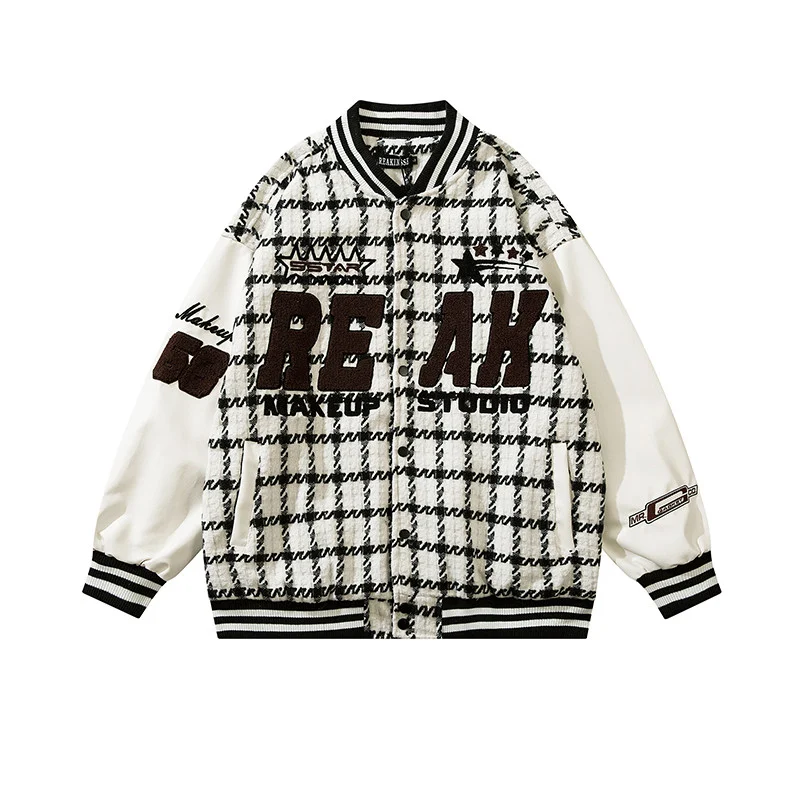 Title 5, Mens Retro Plaid Flocking Embroidered Baseball...