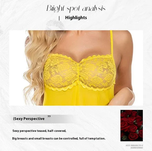 Title 3, Sexy Lace Sling Tulle Sexy Sleepwear