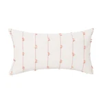 Cotton and Linen Throw Pillow Cover with Cut Flower Design. Enhance your sofa or bed with comfort and style. A perfect h — photo 5