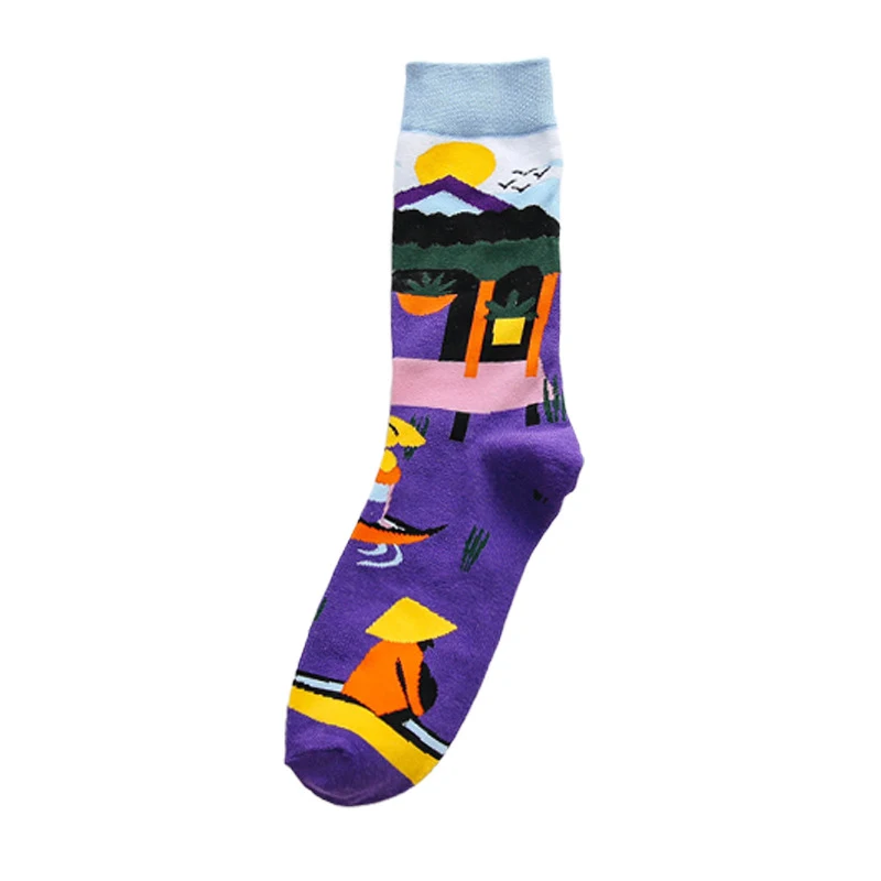 Title 4, Occident Fashion Colorful Print Socks Women