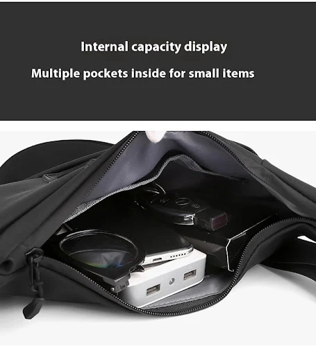 Title 8, Bolsa de ombro masculina peitoral. Compacta, di...