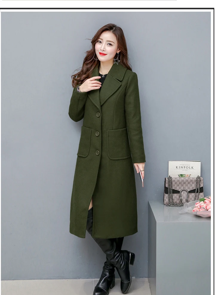 Title 6, Fashionable Over-the-knee Woolen Womens Slim L...