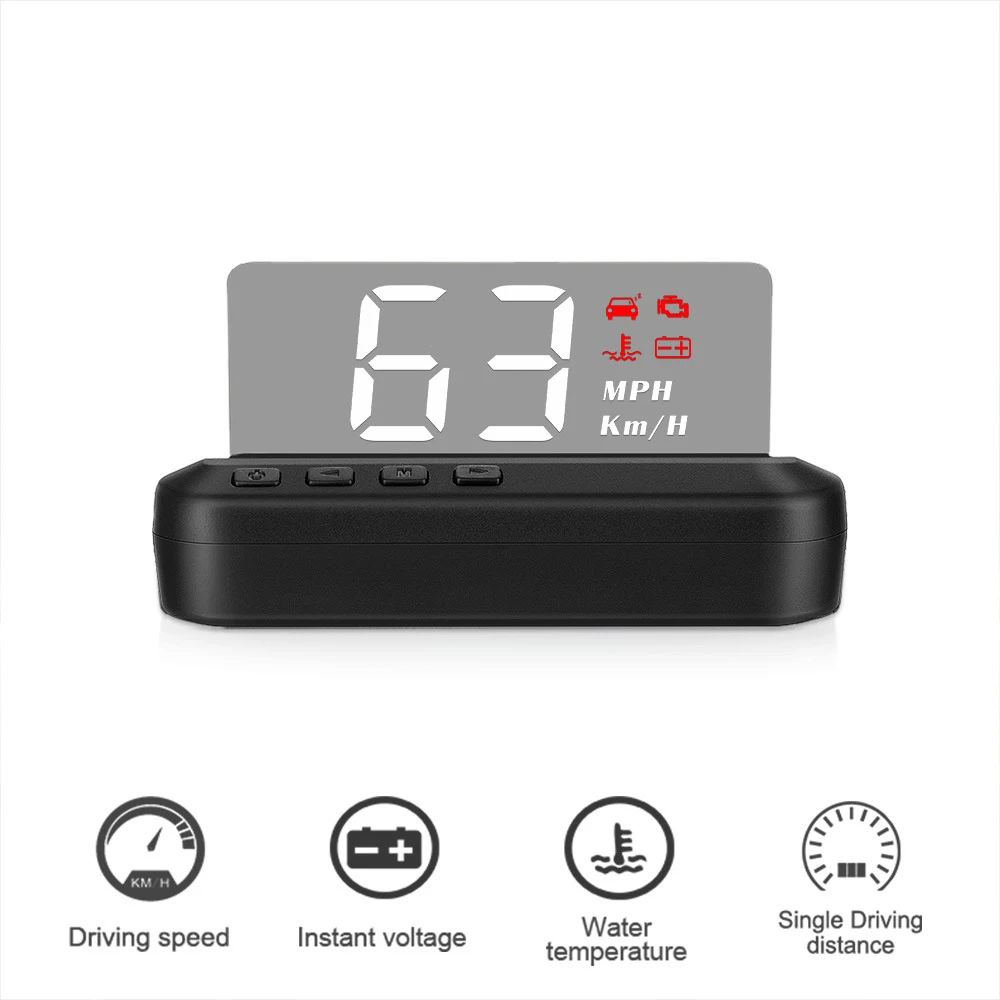 Reflection Board Mirror HUD C100 Intelligentes OBD Digitalmessgerät fürs Auto Projektion auf die Windschutzscheibe für Geschwindigkeit und mehr — foto 5
