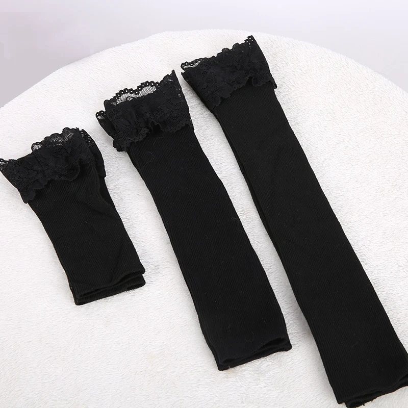 Knitted Black and White Lace Mid-length Cotton Sleeves Enhance Your Style with These Versatile and Elegant Fake Sleeves — photo 7