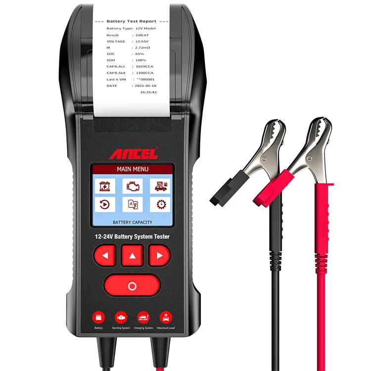 Automotive Battery Tester Battery Power Internal Resistance Life Detection Printing Model Comprehensive Battery Health a — photo 2