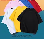 Cotton Short-sleeved T-shirt Loose Shoulder Half-sleeved Top — photo 8