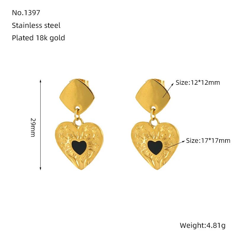 Druppelende olie hart oorbellen voor dames, stijlvolle hanger die een unieke en romantische touch aan je look geeft, perfect voor dagelijks gebruik. — foto 2